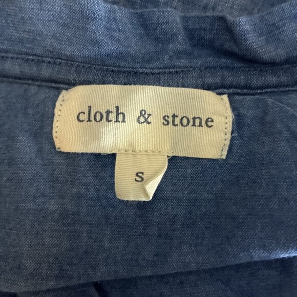 Cloth & Stone Womens S Blue Chambray V Neck Sleeveless Tank Top Casual - Picture 5 of 7